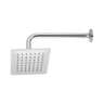 Regadera cuadrada 6', acero inox, con brazo, cromo, TÚBIG