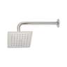 Regadera cuadrada 6', acero inox, con brazo, satín, TÚBIG