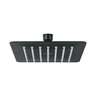 Regadera cuadrada 6', acero inox, sin brazo, negro, TÚBIG