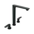 Mezcladora cuello alto para fregadero, negro, FOSET RIVIERA