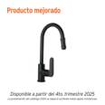 Monomando retráctil para fregadero, negro, FOSET RIVIERA
