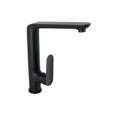 Monomando cuello alto para fregadero, negro, FOSET RIVIERA
