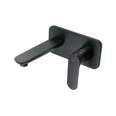 Monomando a pared para lavabo, negro, FOSET RIVIERA