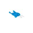 Sapo 3' para WC, PVC azul, cadena plástica, FOSET BASIC