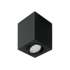Luminario de sobreponer c/spot dirigible, cuadrado, negro