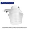 Luminario suburbano ABS con foco LED 40W 6500K sensor de luz