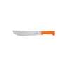 Machete rambo 12',cacha remachada naranja, con funda, TRUPER