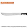Machete estándar 18' cacha negra inyectada, en bolsa, TRUPER