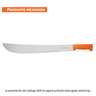 Machete estándar 18' cacha naranja remachada, en bolsa