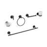 Juego de 6 accesorios para baño acabado negro, FOSET TÚBIG