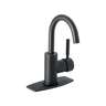 Monomando corto para lavabo, negro mate, FOSET TÚBIG