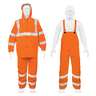 Conjunto impermeable doble capa naranja con reflejante, G