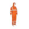 Conjunto impermeable doble capa naranja con reflejante, CH