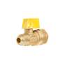 Válvula de control para gas, latón, 3/8' flare x 1/2' hembra