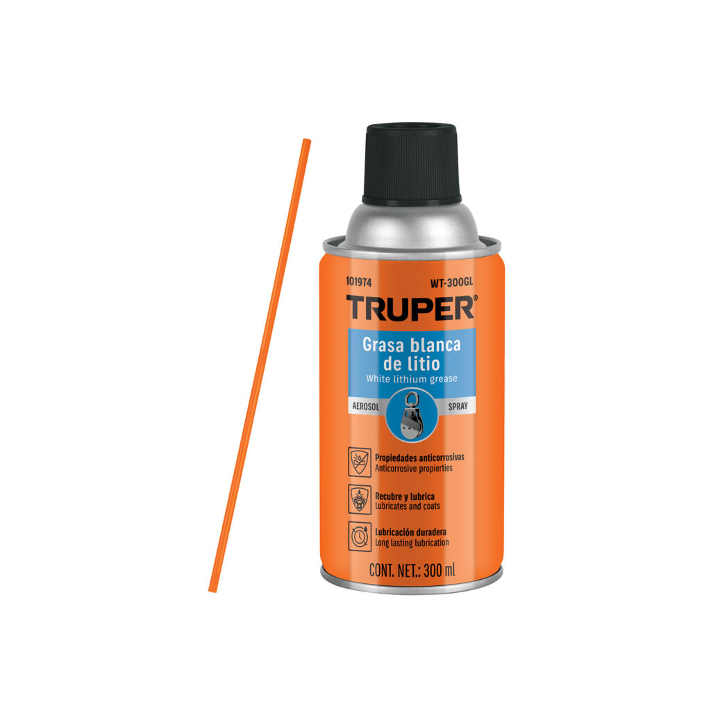 Grasa blanca de litio en aerosol 295 ml, TRUPER
